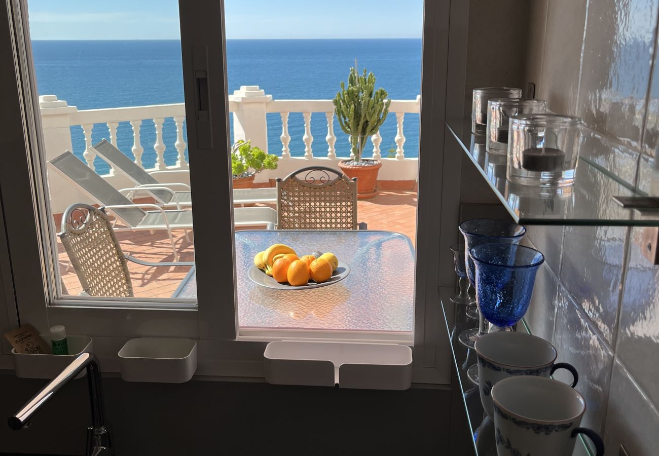 Ferienwohnung in Nerja - Wunderschöne Wohnung mit Meerblick und großer Terrasse 